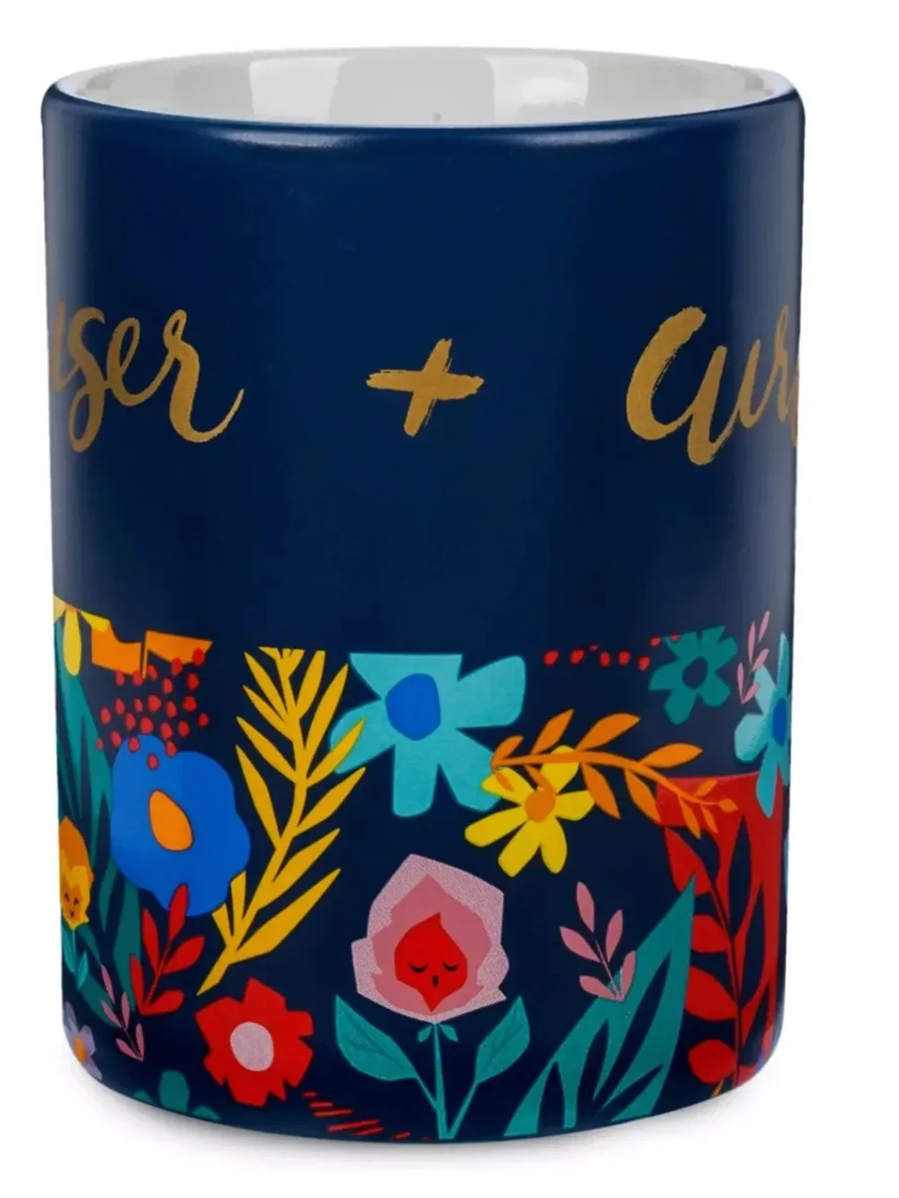 Disney Blue Floral 'Curiouser & Curiouser’ Alice in Wonderland Ceramic Mug